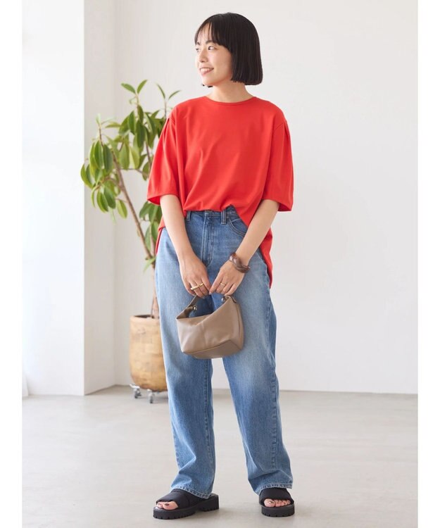 AMERICAN HOLIC 接触冷感袖コンシャスカットプルオーバー Red