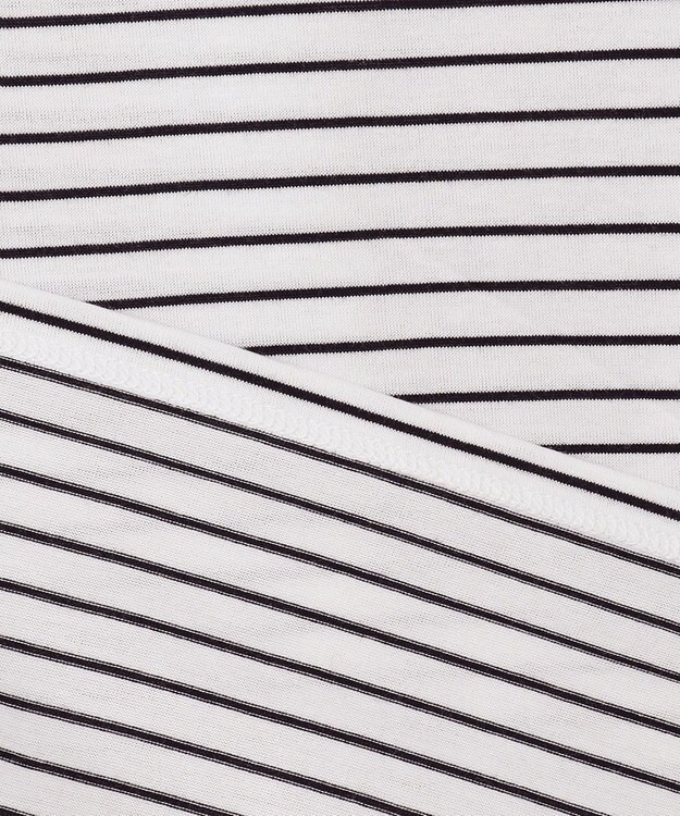 J.PRESS LADIES 【吸水速乾】ベーシックジャージー ボーダー カットソー ホワイト系1