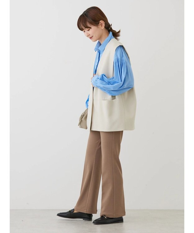 AMERICAN HOLIC 丈違いニュアンスベスト Light Beige