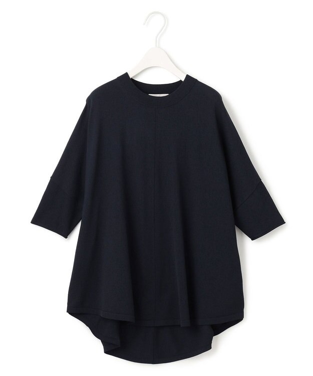 ICB 【新色追加・接触冷感・UVカット・洗える】 ヴィスコースナイロンハイゲージ 半袖プルオーバー ネイビー系