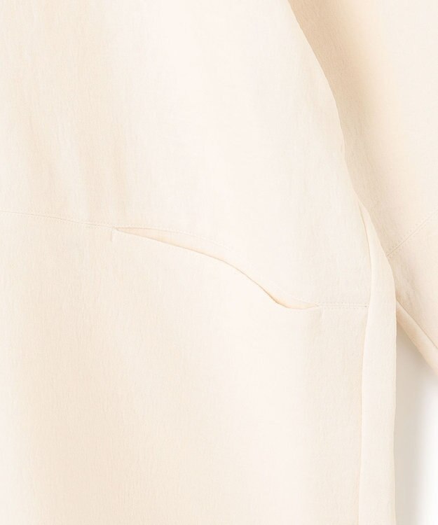 BEIGE， 【洗える】POMONA / Vネックフード付プルオーバー Ecru