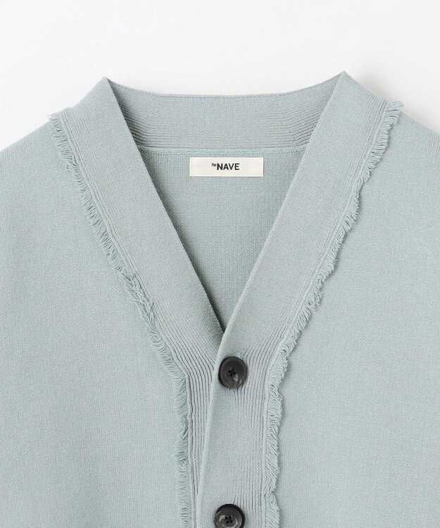 NAVE 【ReNAVE・洗える】スムースニット カーディガン サックスブルー系