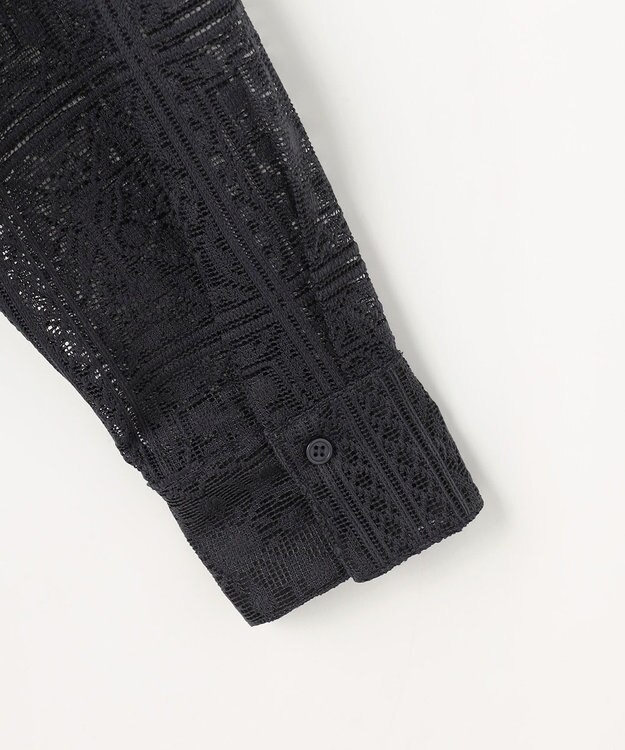 ANY L レースオーバーシャツ スレート