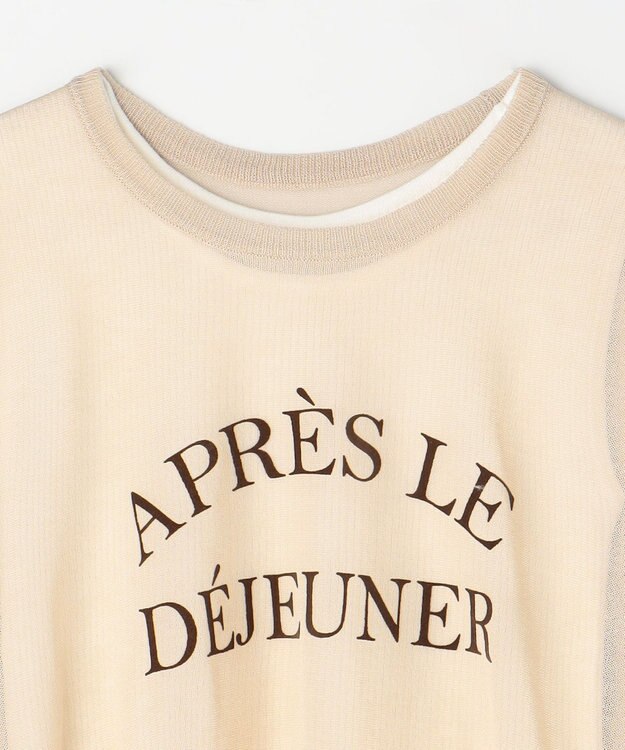 ANY L 【2SET】シアーロゴニット×タンクトップセット ライトベージュ