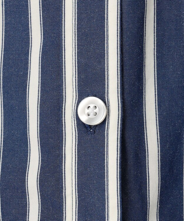 J.PRESS YORK STREET 【WOMEN】ワンウォッシュ ストライプ シャツワンピース ネイビー系1