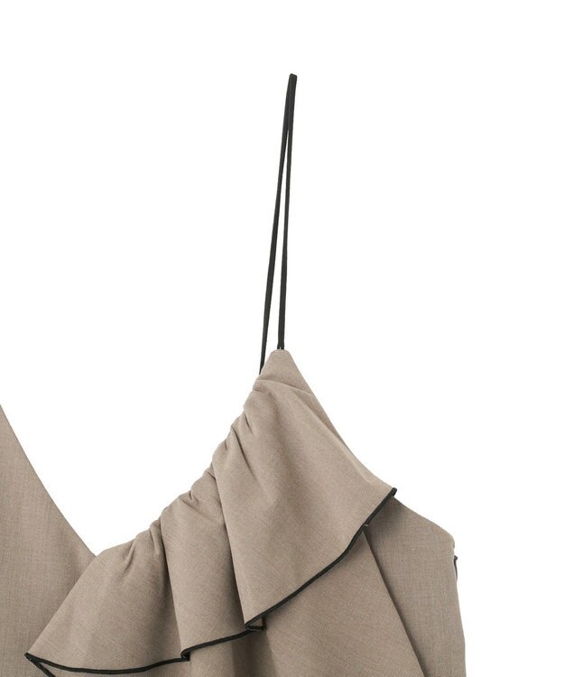 YECCA VECCA ラッフルキャミオールインワン Dark Beige