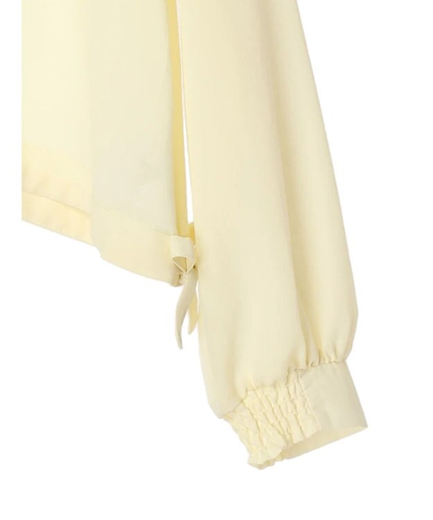 earth music&ecology ラッフルシアードロストブラウス Yellow