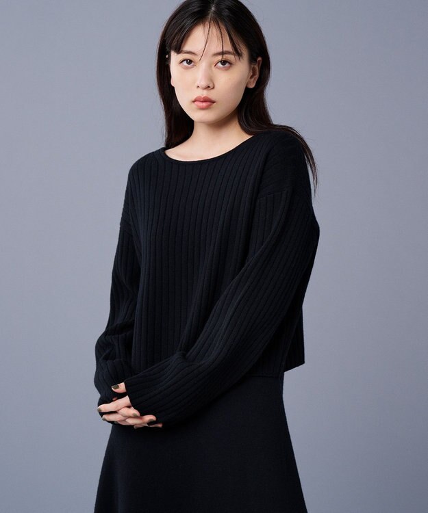 uncrave ウール ナイロン 2WAY ニット（uncrave STANDARD） ブラック