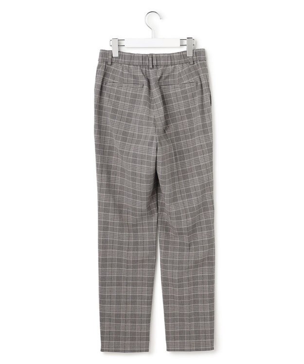 23区 【Oggi掲載/洗える】ウォームストレッチ チェック テーパード パンツ グレーチェック