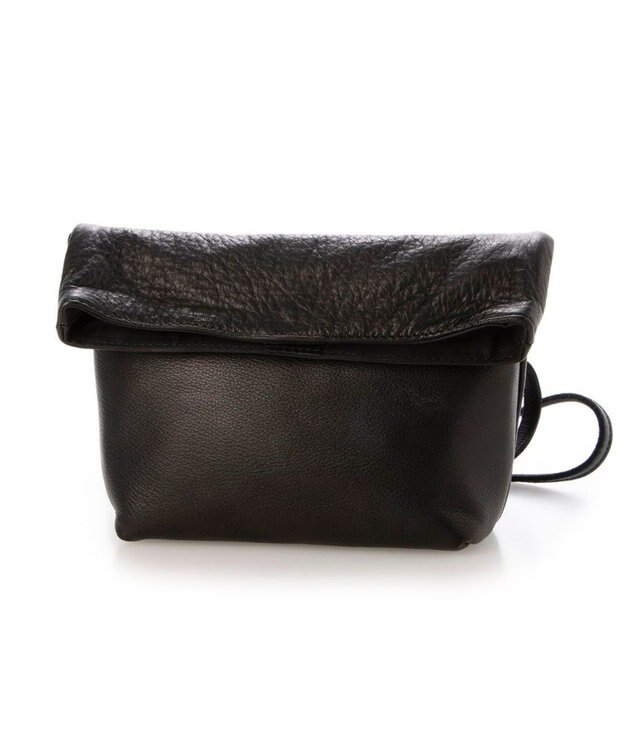 UNBILLION ペルケ perche / ガーメントレザー・サスティナブルミニショルダー ブラック