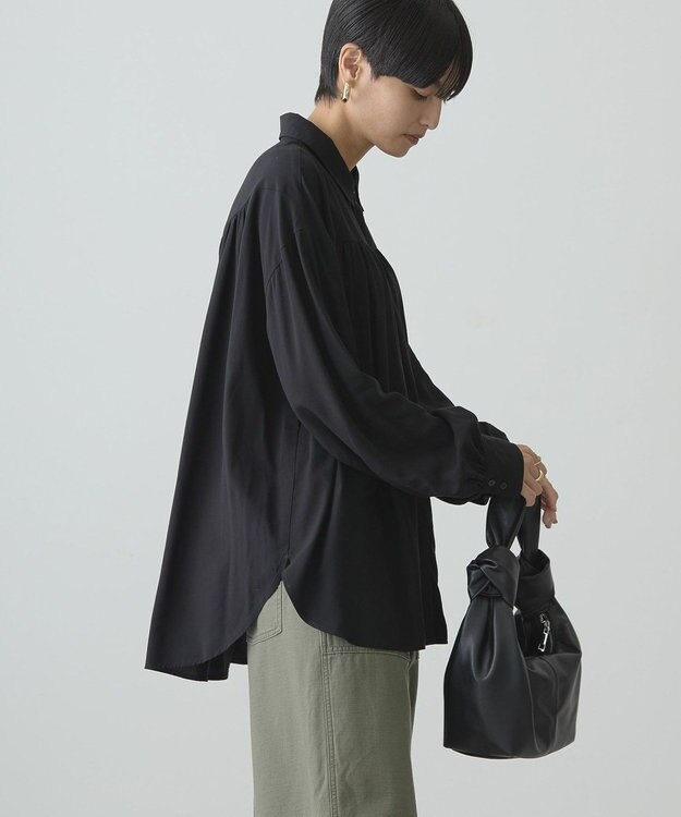 AMERICAN HOLIC バックＶギャザーブラウス Black