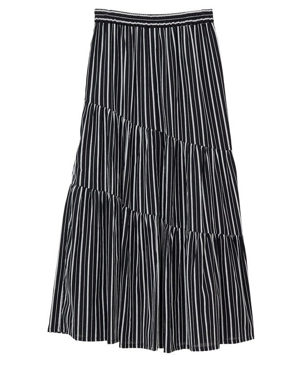 Green Parks ・ＥＬＥＮＣＡＲＥ　ＤＵＥ　ストライプフレアスカート Beige