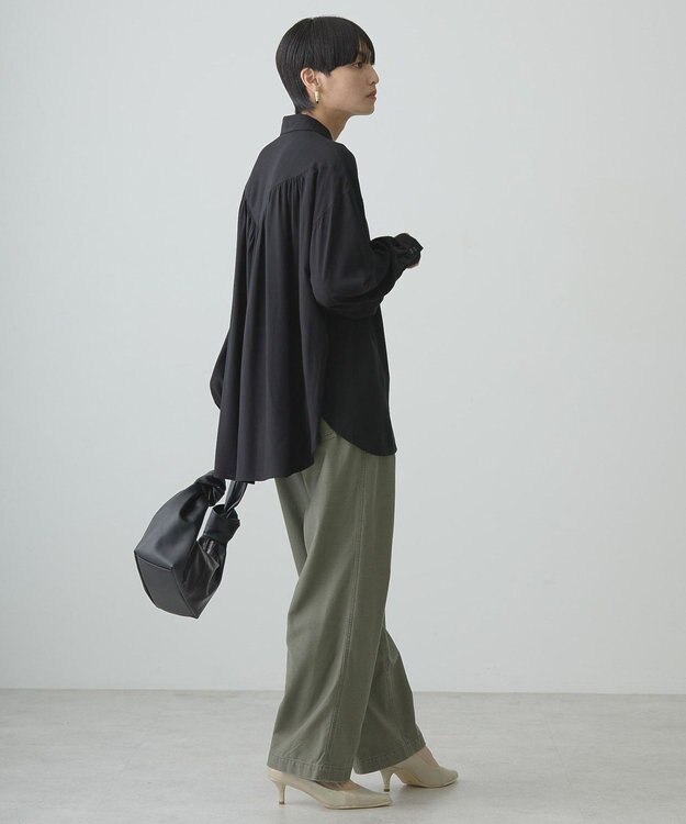 AMERICAN HOLIC バックＶギャザーブラウス Black