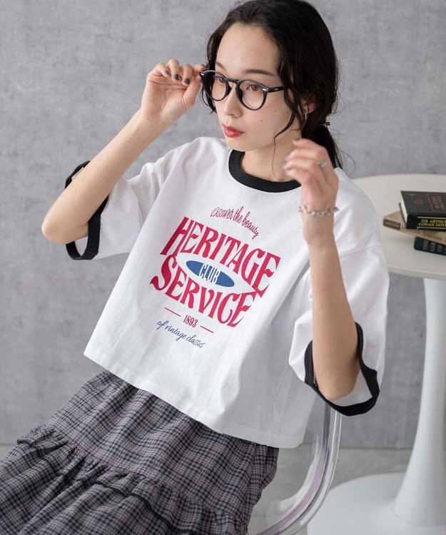 WEGO リンガーグラフィックショートT ホワイト