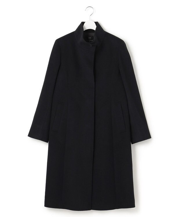 23区 ウールカシミヤビーバー スタンドカラー コート ブラック系