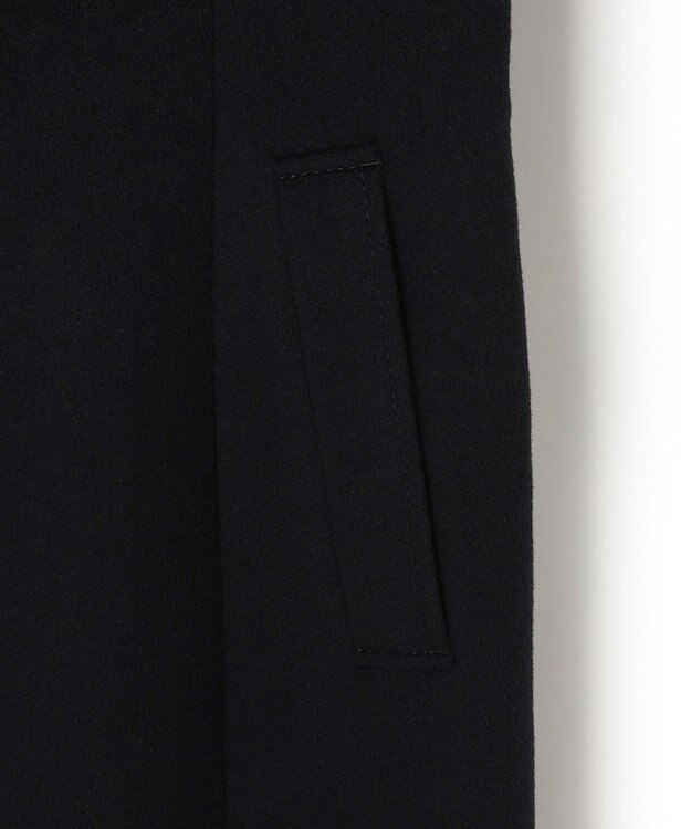 23区 S ウールカシミヤビーバー スタンドカラー コート ブラック系