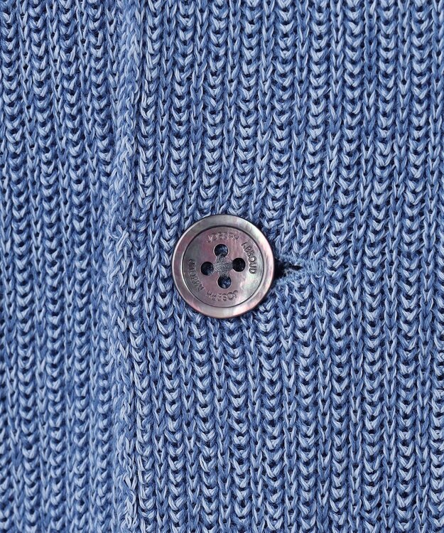 JOSEPH ABBOUD 【洗える】ストローヤーン ニット ジャケット サックスブルー系