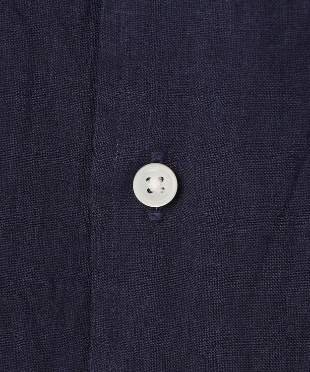 J.PRESS MEN 【LIBECO】リネンオープンカラー シャツ ネイビー系