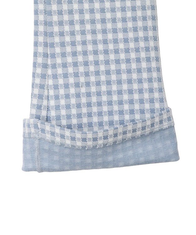 earth music&ecology チェックフレアイージーパンツ Sax