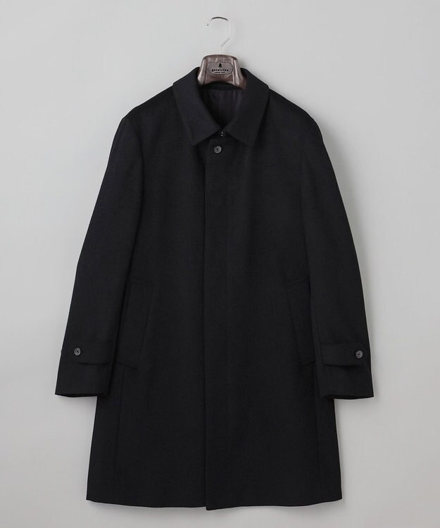 GOTAIRIKU ライトウェイトアンゴラ ステンカラーコート ブラック系