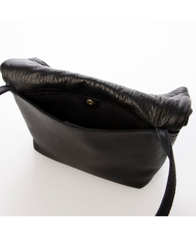 UNBILLION ペルケ perche / ガーメントレザー・サスティナブルミニショルダー ブラック