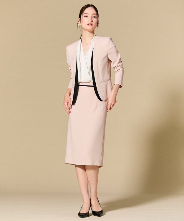 BEIGE， OLIVE / カシュクールフレンチスリーブブラウス White