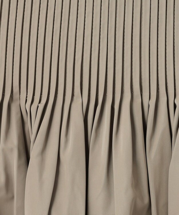 ICB 【洗える】 エステルメモリータフタ ロングスカート ライトモカ系