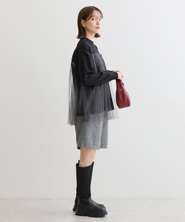 Green Parks チュールドッキングプルオーバー Black