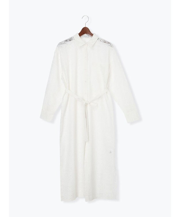 Te chichi レースシャツワンピース オフホワイト