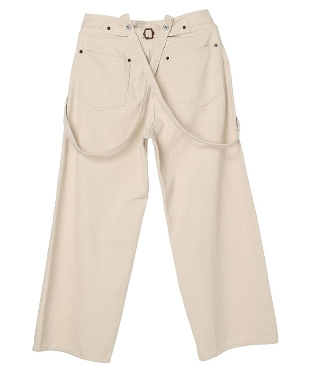 CRAFT STANDARD BOUTIQUE 【２ｗａｙ】デニムサロペットパンツ Ivory