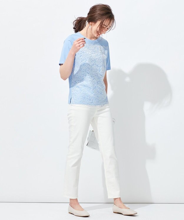 自由区 【WE WANT】365DENIM ストレートスリムデニム パンツ ホワイト系