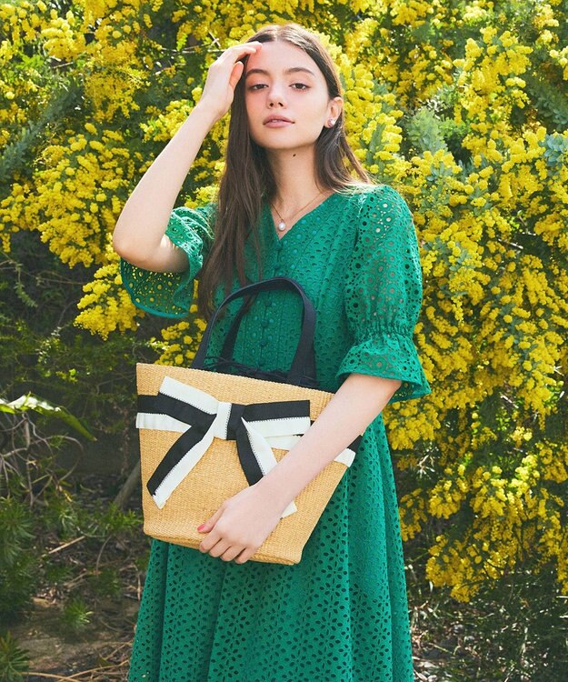 TOCCA 【大人百花掲載・消臭・洗える・WEB限定カラー有】ZELLIGE ドレス グリーン系7