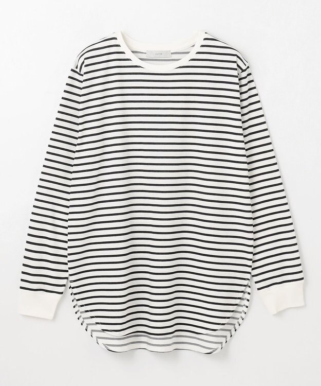 ANY テールＴシャツ オフ×ブラックボーダー