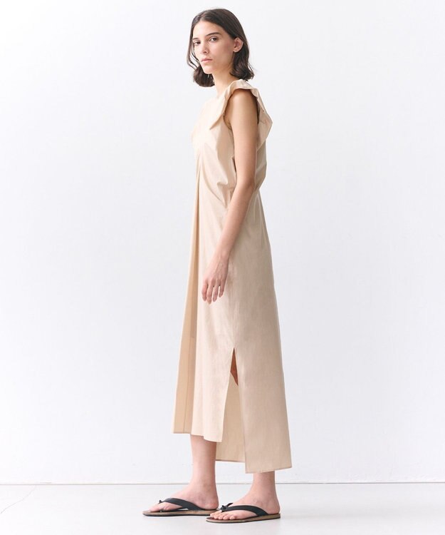 BEIGE， MALLOW / コットンタック バルーンスリーブドレス Beige