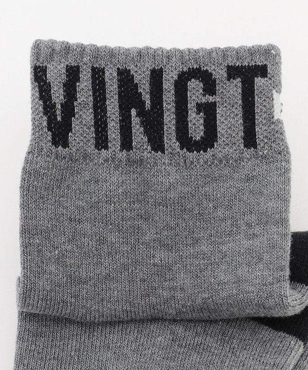 23区GOLF 【MEN】ロゴラインハーフソックス　１５ｃｍ ライトグレー系