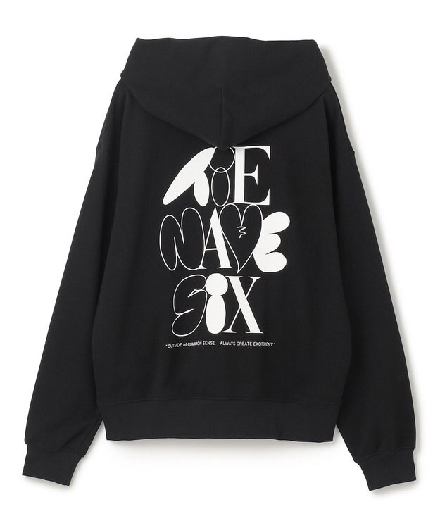 NAVE 【xNAVE】Six Sence Recordコラボ グラフィックフーディスウェット ブラック系