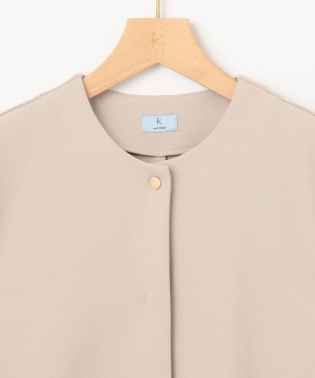 組曲 S 【接触冷感・吸湿・UVカット】ジョーゼットジャージー ジレ ラテベージュ系