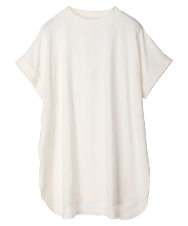 Green Parks 汗じみ防止Ｗカフスフレンチチュニック Off White