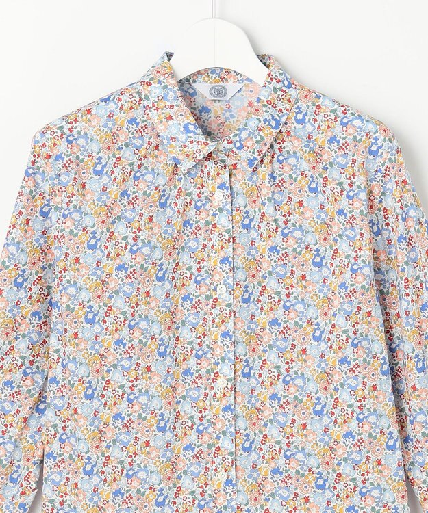 J.PRESS LADIES S Liberty Rachel & Michelle シャツカラー ブラウス サックス系