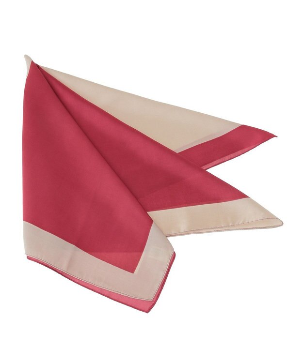 Green Parks ・スクエアパターンスカーフ　７０×７０ Red