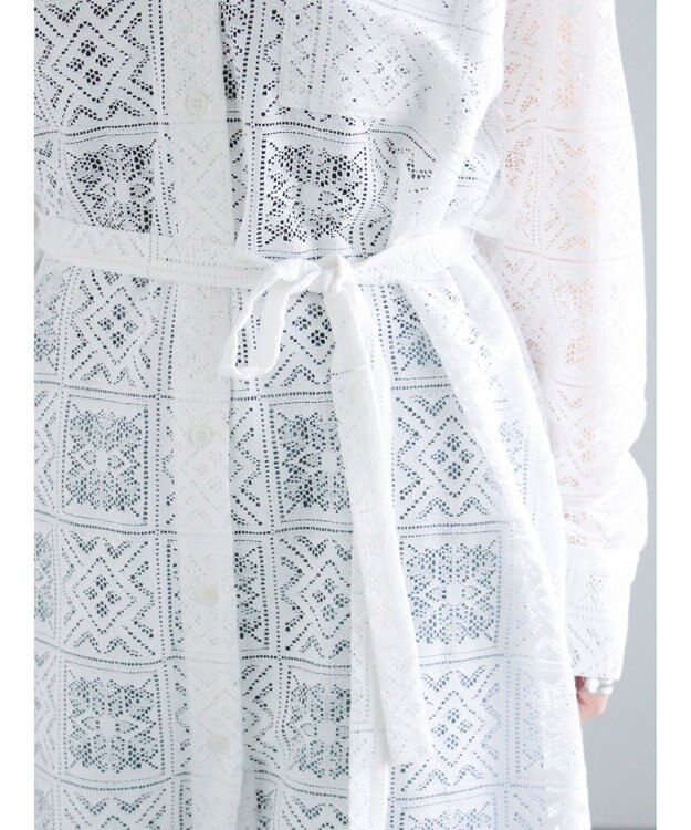 Te chichi レースシャツワンピース オフホワイト
