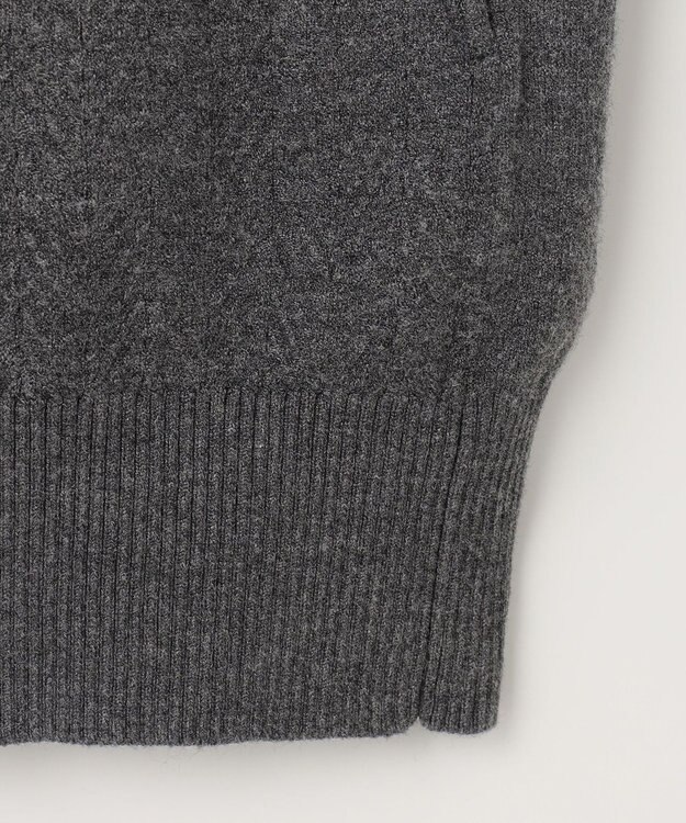 JOSEPH ABBOUD MOUNTAIN 【WEB限定・SPACE/チクチクしない/イージーケア/3シーズン対応】 SNOWYハイネック ジップカーディガン グレー系