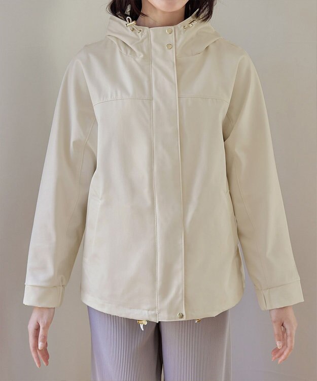 Tiaclasse 【テフロン加工・撥水・花粉ガード】マウンテンパーカー アイボリー