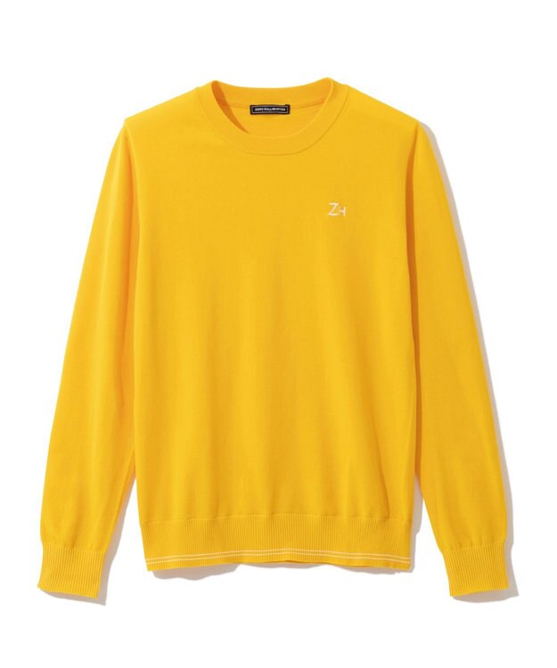 ZERO HALLIBURTON 【雑誌掲載】ソロテックス クルーネックニット 82845 W4S9c レディースゴルフ イエロー