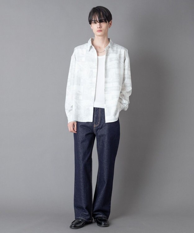 WEGO パターンルーズシャツ（LS） 柄3