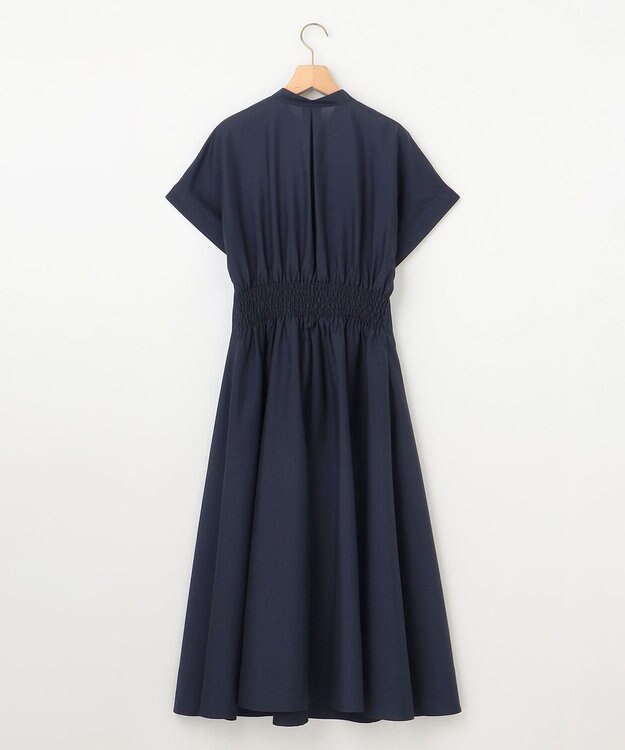 組曲 S 【洗える・ドライタッチ】シアーボイルフロントタック ワンピース ネイビー系