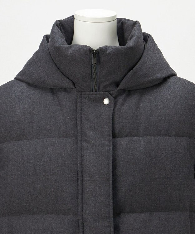 23区 S 【R(アール)】サキソニー ダウンベスト チャコールグレー系