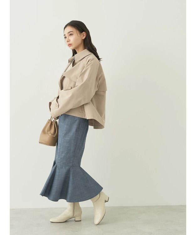 earth music&ecology ショートトレンチコート Beige