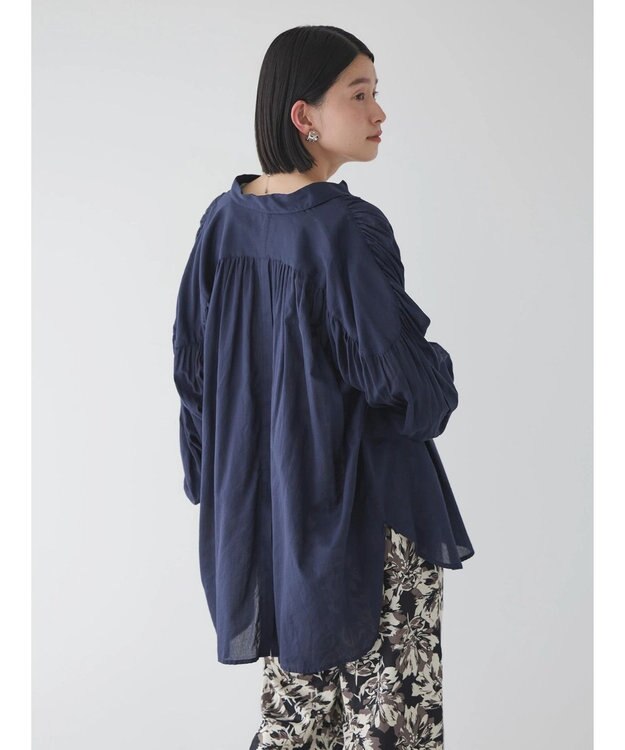 AMERICAN HOLIC カルゼギャザーシャツチュニック Navy