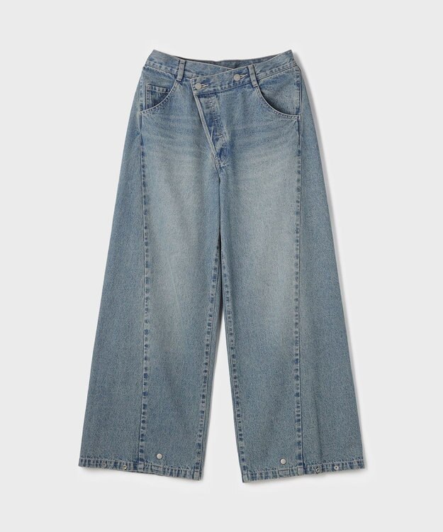 GRACE CONTINENTAL ラップ2wayデニムパンツ ブルー